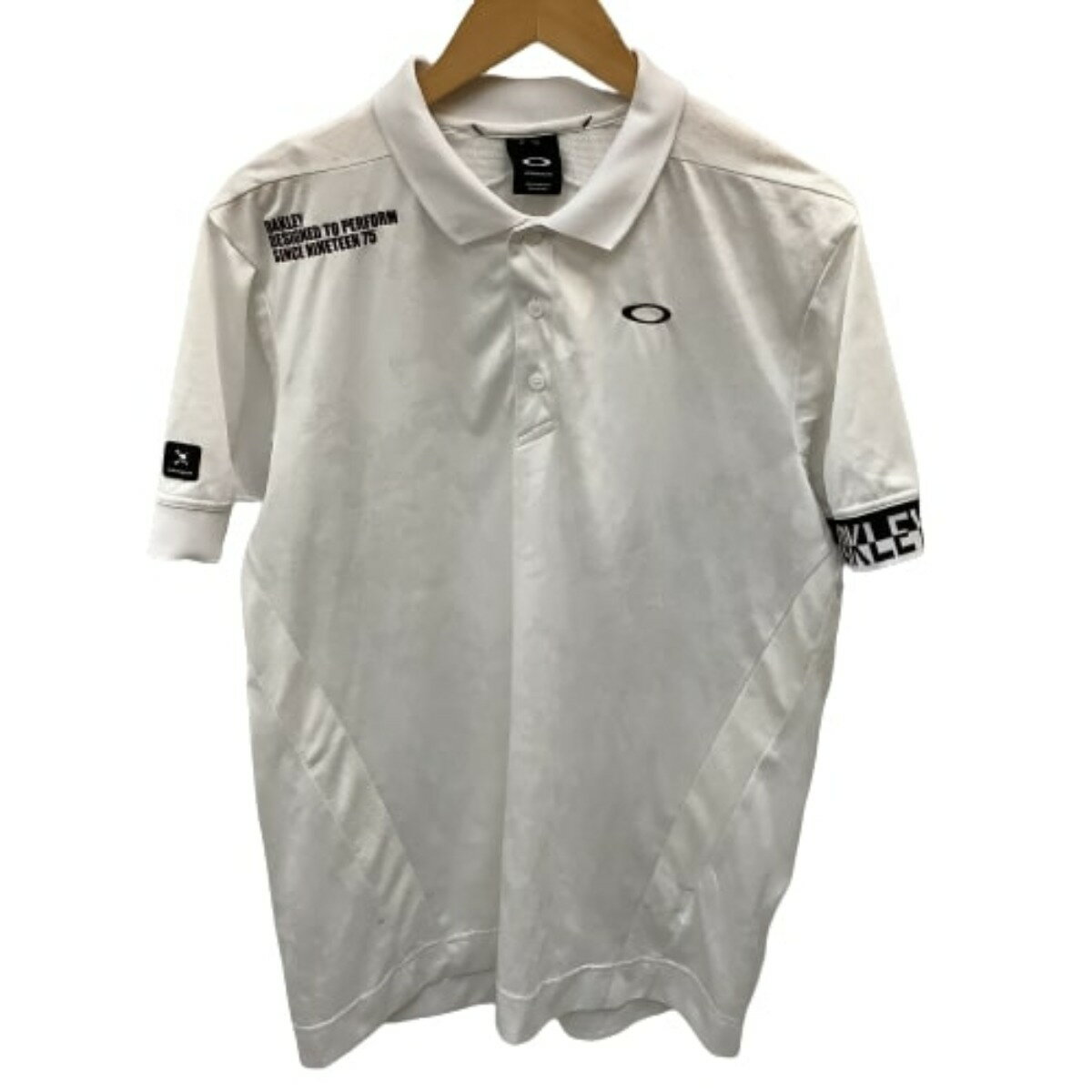 ♪♪【中古】OAKLEY オークリ メンズ ゴルフウェア ポロシャツ SIZE XL ホワイト Bランク