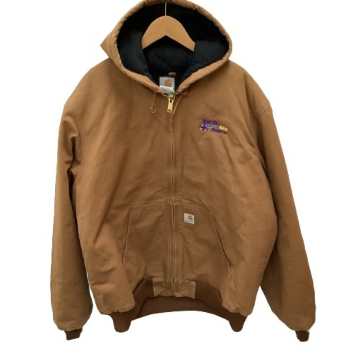 ♪♪【中古】Carhartt カーハート メンズ アクティブジャケット SIZE XL 企業ロゴ ブラウン Cランク