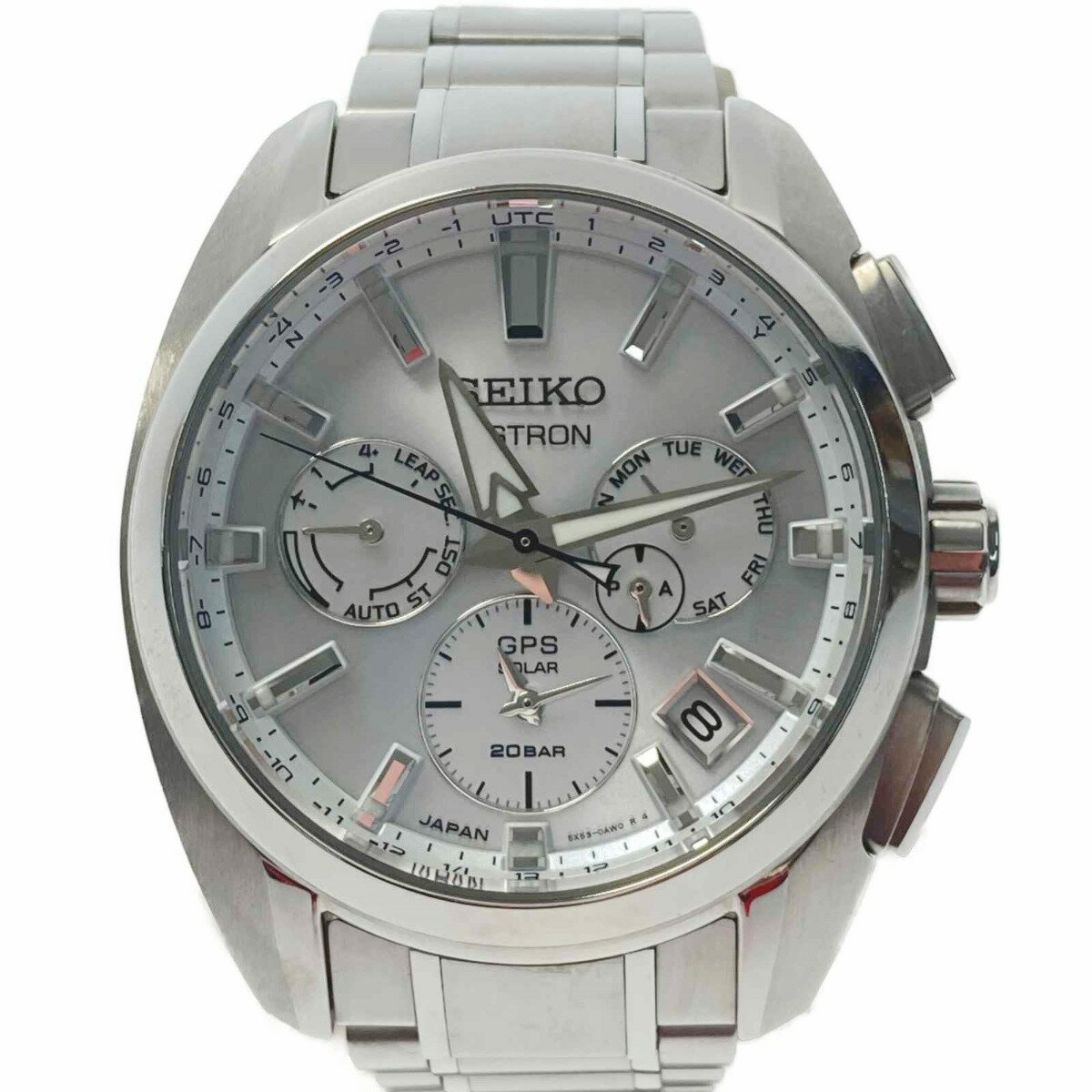 ☆☆【中古】SEIKO セイコー アストロン 5X53-0AV0 シルバー GPS ソーラー電波 メンズ 腕時計 箱・取説有 ASTRON Bランク