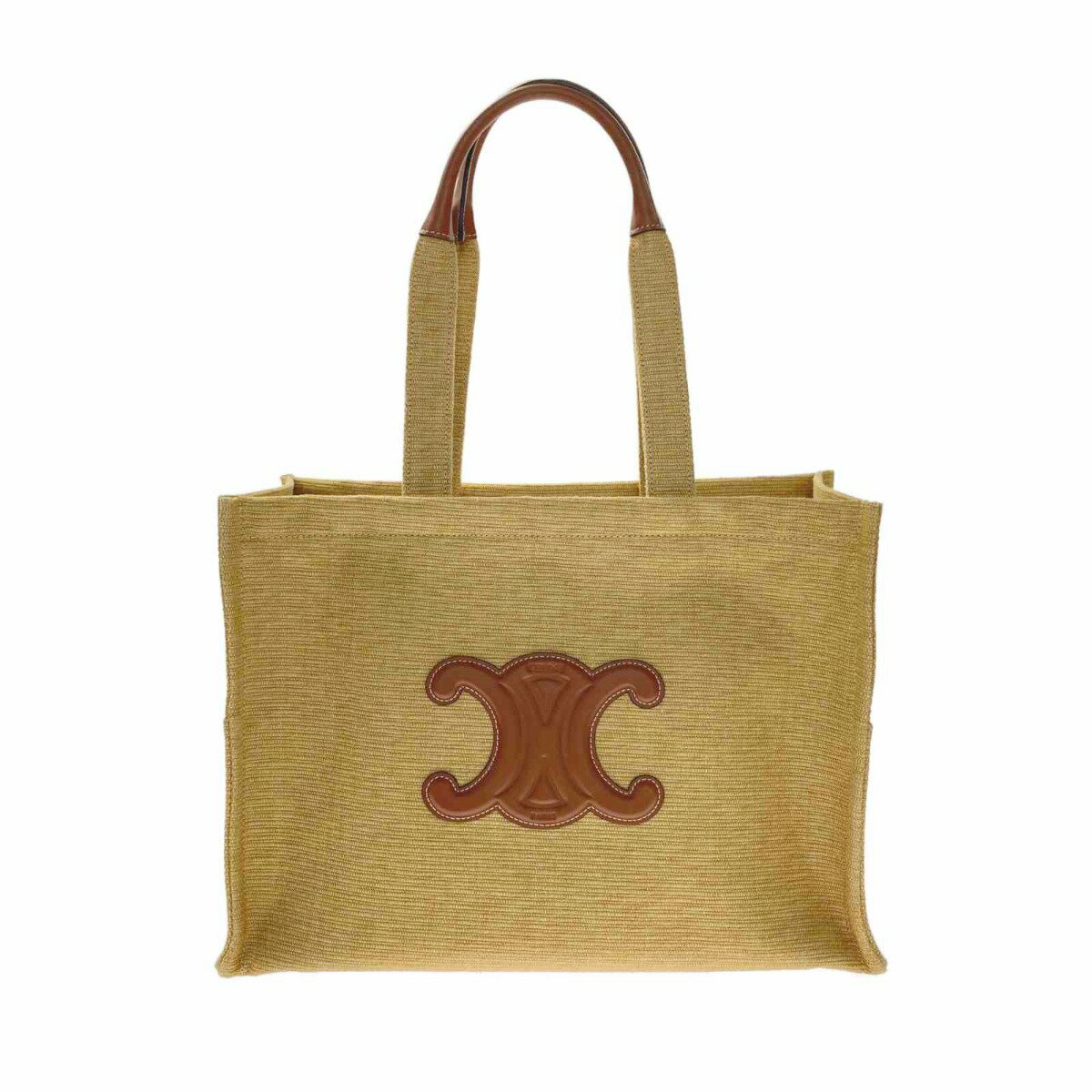 ☆☆【中古】CELINE セリーヌ トリオンフ ラージ カバ タイス 196762 ベージュ トートバッグ Aランク