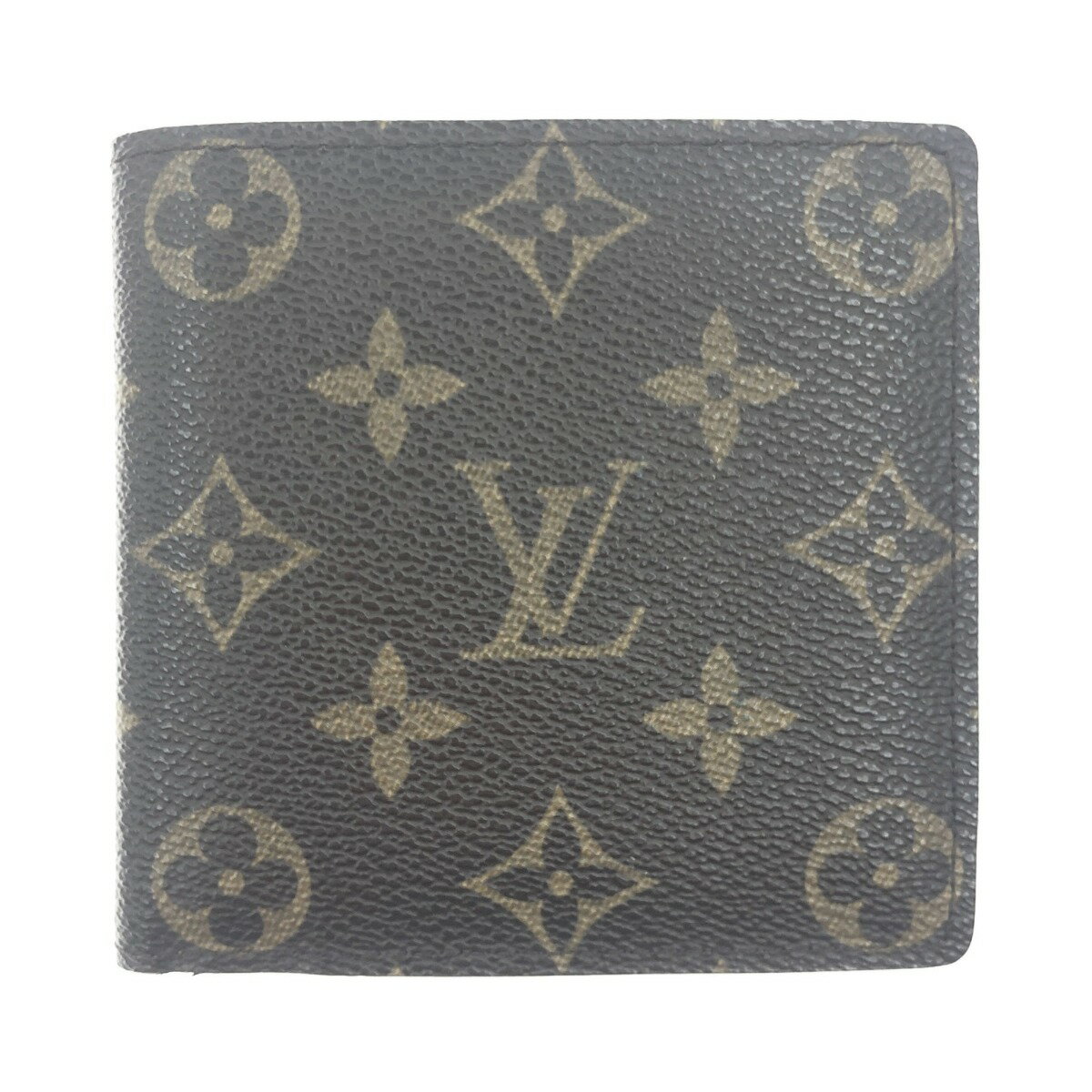 〇〇【中古】LOUIS VUITTON ルイヴィトン モノグラム ポルトフォイユ マルコ 二つ折財布 M61675 ブラウン Bランク