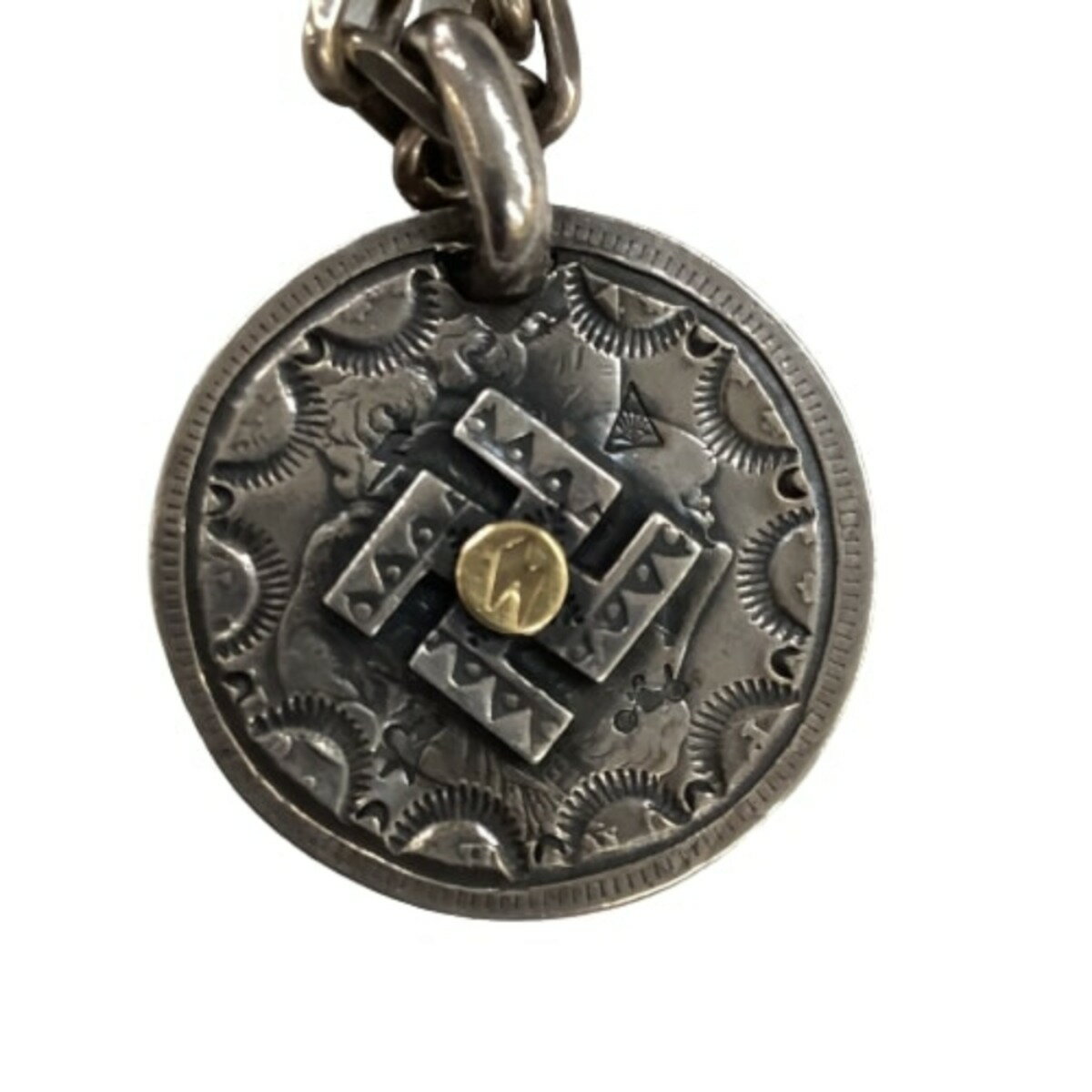 ♪♪【中古】WESTRIDE × LARRYSMITH ネックレス ペンダント POINT BIRDHEAD SWASTIKA PENDANT Bランク