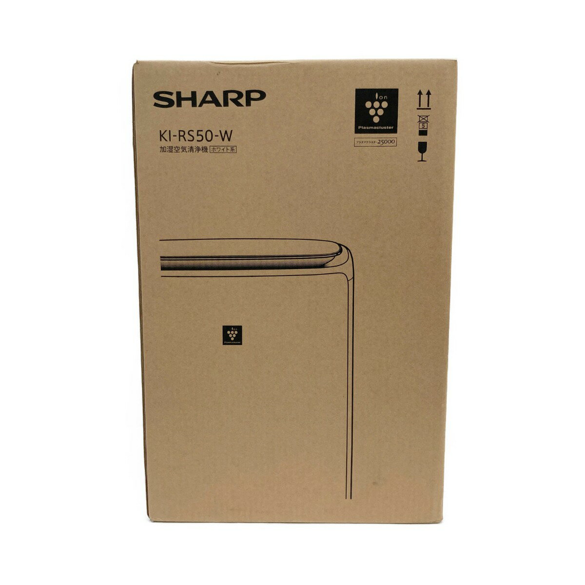 〇〇【中古】SHARP シャープ 加湿空気清浄機 ラズマクラスター 25000 KI-RS50-W 未開封品 Nランク