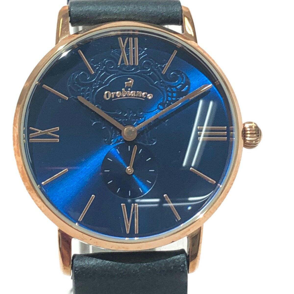 ▼▼Orobianco オロビアンコ シンパティア SIMMPATIA レディース腕時計 付属品有 OR0072-5 ブルー Bランク