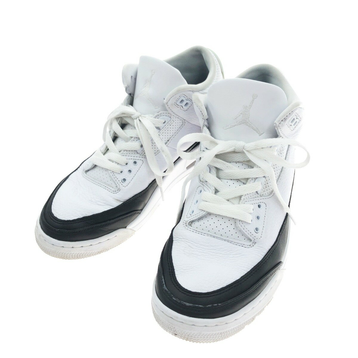 〇〇【中古】NIKE ナイキ スニーカー AIR JORDAN 3 RETRO SP NIKE×Fragment Design 28.5cm DA3595-100 ホワイト×ブラック Bランク