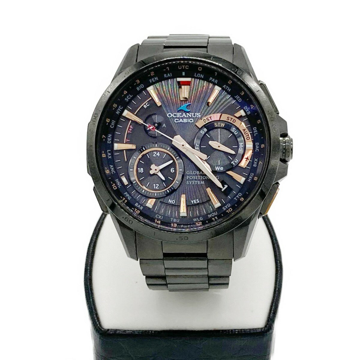 〇〇【中古】CASIO OCEANUS オシアナス メンズ ソーラー電波GPS OCW-G1000B ブラック Bランク