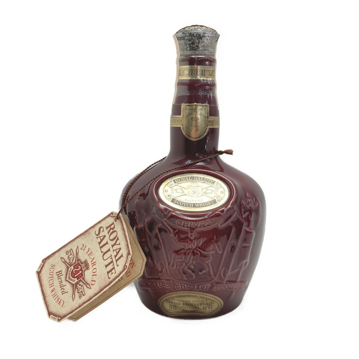 ☆☆【中古】CHIVAS REGAL シーバス リーガル ロイヤルサルート 21年 赤 陶器 古酒 700ml 40度 ROYAL SALUTE Nランク 未開栓