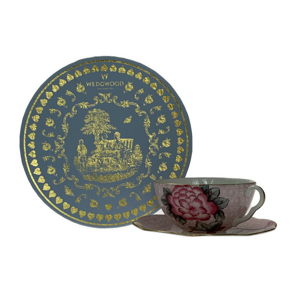 ☆☆【中古】Wedgwood ウェッジウッド 《 カップ＆ソーサー 》Cuckoo / ピンク Aランク