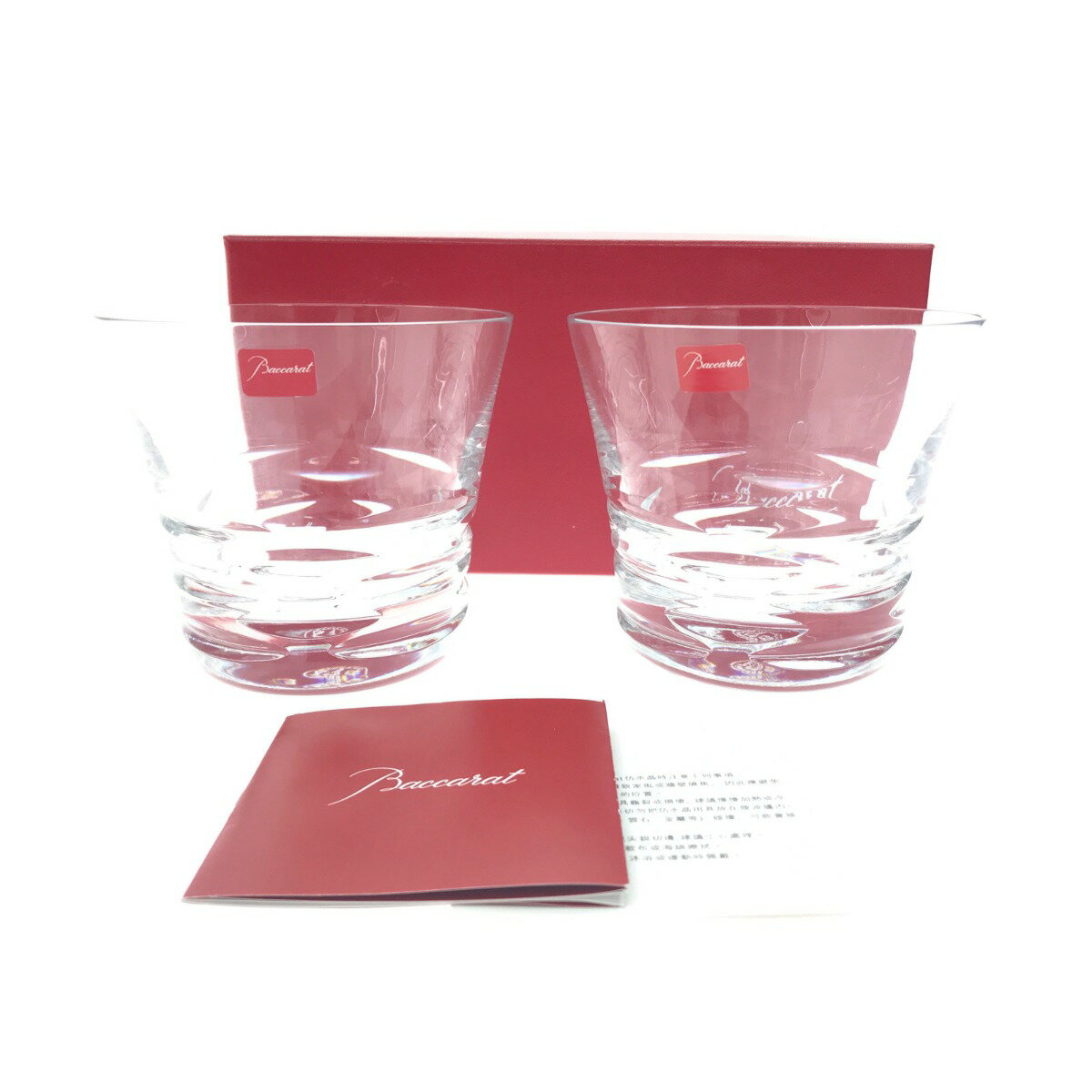 ▼▼【中古】Baccarat バカラ クリスタルガラス ローラ ロックグラス オールドファッション ペアセット Aランク