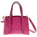 ☆☆【中古】MARC JACOBS マークジェイコブス 2WAYバッグ M0011998 ショッキングピンク ストラップ付 レザー レディース Bランク(4)