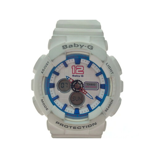 ▼▼【中古】CASIO カシオ レディース腕時計 クオーツ Baby-G PROTECTION BA-120-7BJF ホワイト Bランク ▼▼【中古】CASIO カシオ レディース腕時計 クオーツ Baby-G PROTECTION BA-120-7BJF ホワイト Bランク