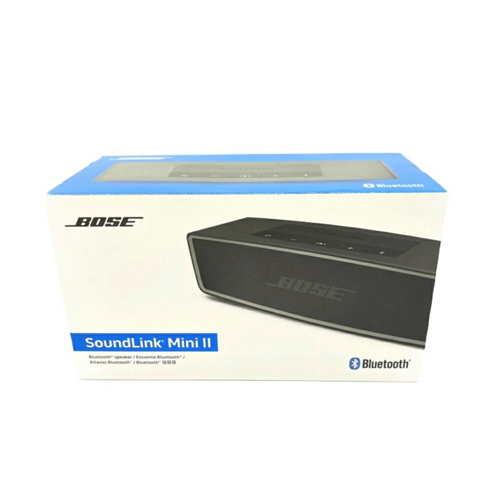 【商品名】中古 BOSE ボーズ Bose SoundLink ミニ Bluetooth スピーカー II 725192-3120 ブラック Bランク ◆こちらの商品は「なんでもリサイクル ビッグバン札幌手稲店 」からの出品です。 質問欄からの質問回答はいたしておりませんので、商品について質問がございましたら、 出品店舗にお電話にてお問い合わせください。 ※「リサイクルビッグバン楽天市場店の出品商品」と「店舗内商品コード（13桁）」をお知らせ下さい。 電話番号：011-686-9777 【店舗内商品コード】1009102700381 【メーカー】BOSE/ボーズ 【型番】725192-3120 【カラー】ブラック 【付属品】なし 【ランク】Bランク　通常使用による傷や汚れが見受けられる中古品 【規格・仕様】本体サイズ:W180×H51×D59mm 重量：710g 接続技術ブルートゥース 特殊機能ワイヤレス、内蔵マイク、ポータブル、Bluetooth 【詳細備考】動作確認済みです。 使用に伴うキズ・スレがございます。 【使用予定配送業者】佐川急便 または 日本郵便　80サイズ　※お客様による配送方法の指定は承っておりません。 【こちらの商品は在庫連動システムを導入し、店頭や他ネットショップと併売を行なっておりますが、タイミングによりシステムの反映が間に合わず欠品となってしまう場合がございます。 売切れの場合は、ご購入をキャンセルさせていただく場合がございます。】 ■状態等は画像をご確認・ご参照下さい。 ■こちらの商品はお客様から買取させていただいた商品であり、人の手を経た商品です。 評価ご不要のお客様は、ご落札・ご購入をお控えください。 ■弊社（株式会社オカモトRMC）を装った偽装サイトにご注意ください■ 弊社（株式会社オカモトRMC）の商品画像や文章を無断盗用した『偽装サイト』を確認しておりますが、当店とは一切関係がございませんのでご注意ください。 表示中のWEBページのURLをご確認ください。（弊社からの出品は下記サイトのみとなります。） ■楽天市場　・https://www.rakuten.co.jp/　・https://item.rakuten.co.jp/●●● ■ Yahoo!オークション　■Yahoo!ショッピング ■デジマート　■amazon　■ebay ■メルカリshops　■ラクマ ■なんでもリサイクルビッグバン　公式オンラインストア 【偽装サイトの特徴】 ・オンラインストアのURLが上記以外のもの。 ・弊社の販売価格より、安価で販売されている。 ・銀行振込先名義が個人や外国人名である。 ・事業者の住所の記載はあるが、場所を調べてみるとおかしい。 （弊社は北海道帯広市に所在しており、北海道内の各店舗より商品発送致します。）