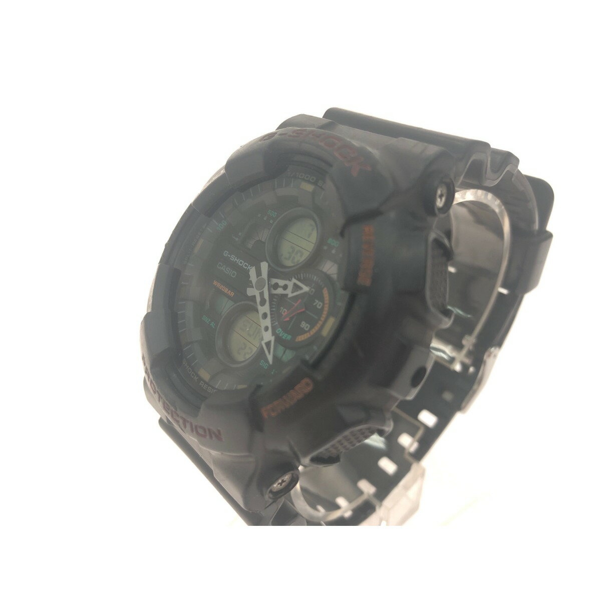 ▼▼【中古】CASIO カシオ メンズ腕時計 デジアナウォッチ クオーツ G-SHOCK Gショック GA-140 ブラック＆マルチカラー Bランク