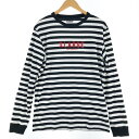 〇〇【中古】X-LARGE エクストララージ メンズ カットソー ボーダー サイズM ホワイト×ネイビー Bランク