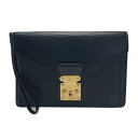 ☆☆【中古】LOUIS VUITTON ルイヴィトン エピ セリエ ドラゴンヌ M52612 ノワール セカンドバッグ クラッチバッグ Bランク