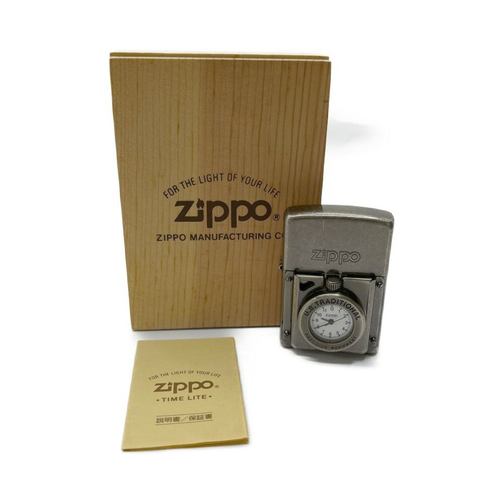 ◆◆【中古】 ジッポ　ZIPPO　ライター　時計付ジッポ　箱有り　 Dランク