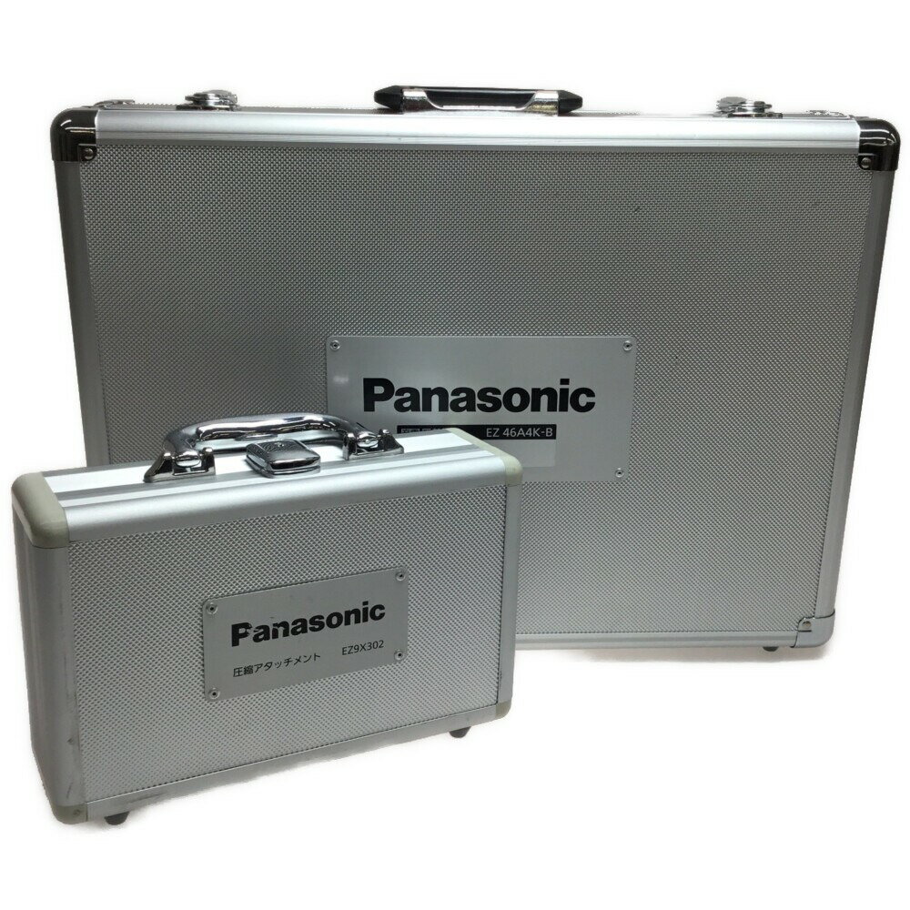 ΘΘ【中古】Panasonic パナソニック 圧着機 充電器・充電池2個・ケース付 EZ46A4 ブラック Aランク