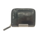▼▼【中古】FENDI フェンディ レディース二つ折り財布 ラウンドファスナー ズッカ柄 エナメル 2369 31120 009 ブラック Bランク