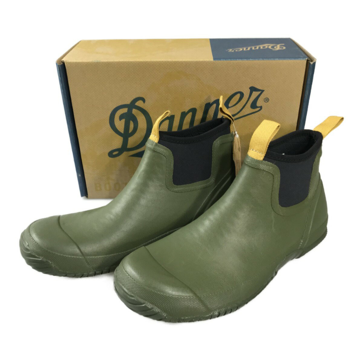 ##【中古】Danner ダナー Wraptop Sidegore ラップトップ サイドゴア ブーツ 26cm D219107 オーリーブ Bランク