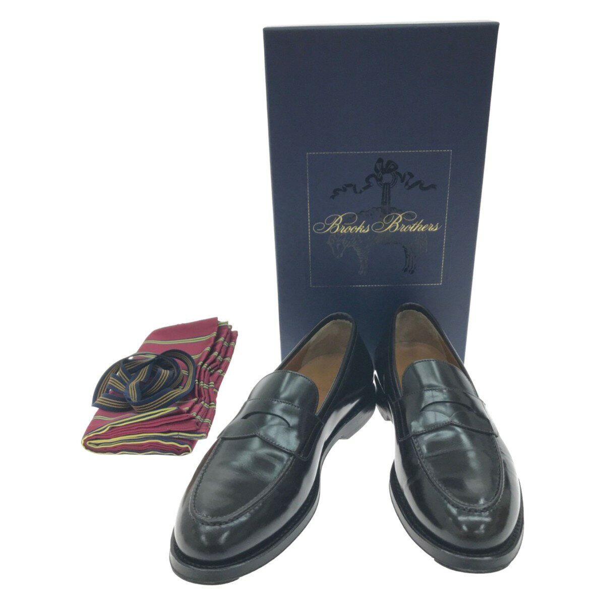 ▼▼【中古】Brooks Brothers ブルックスブラザーズ ローファー 10094797 ブラック Bランク