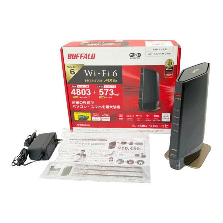 ◆◆【中古】BUFFALO バッファロー Wi-Fiルーター　 無線LAN親機 WSR-5400AX6S-MB Bランク