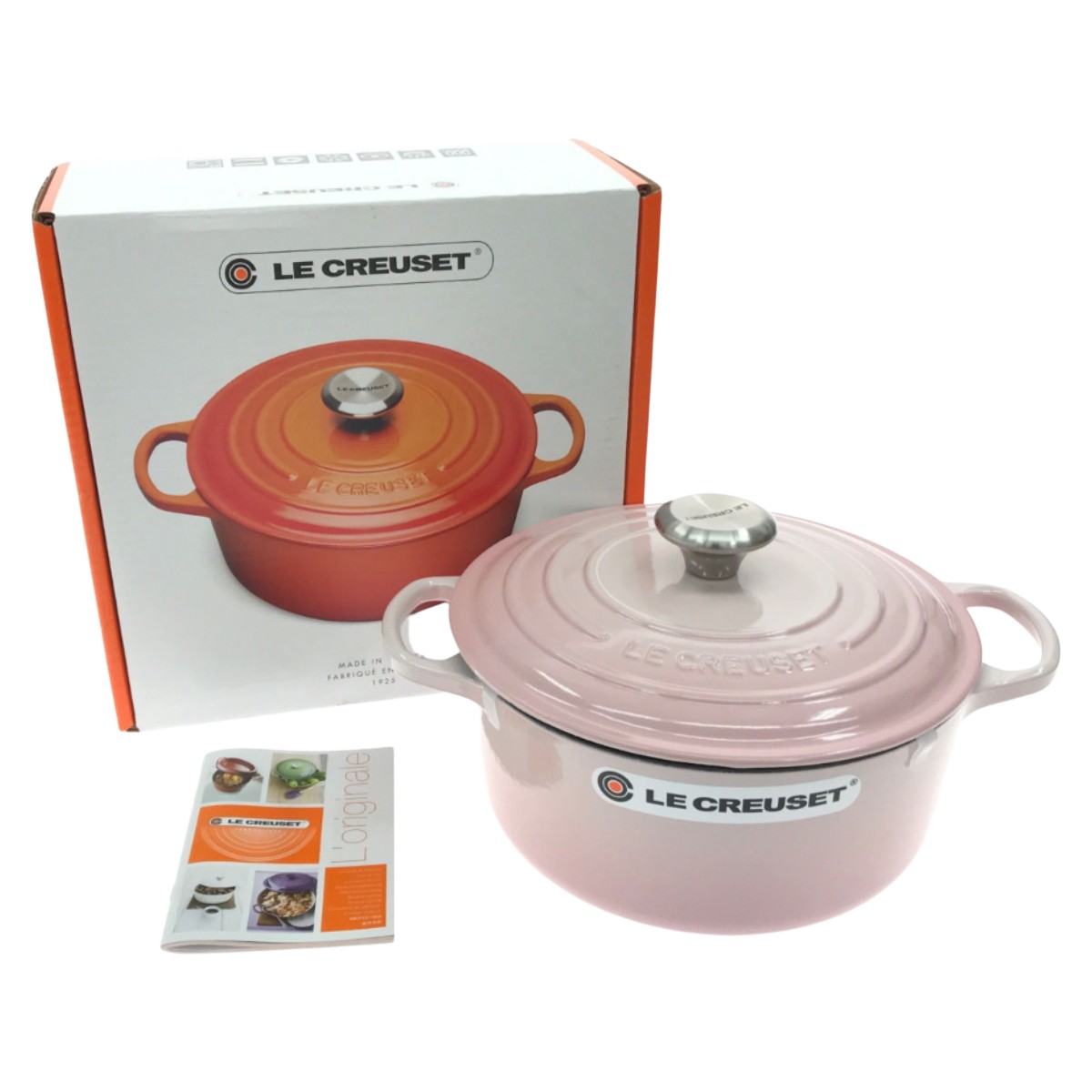 ▼▼【中古】LE CREUSET ルクルーゼ シグニチャー ココット ロンド シェルピンク 24cm 4.2l Aランク