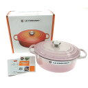 ▼▼【中古】LE CREUSET ルクルーゼ シグニチャー ココット・オーバル シェルピンク 25c ...