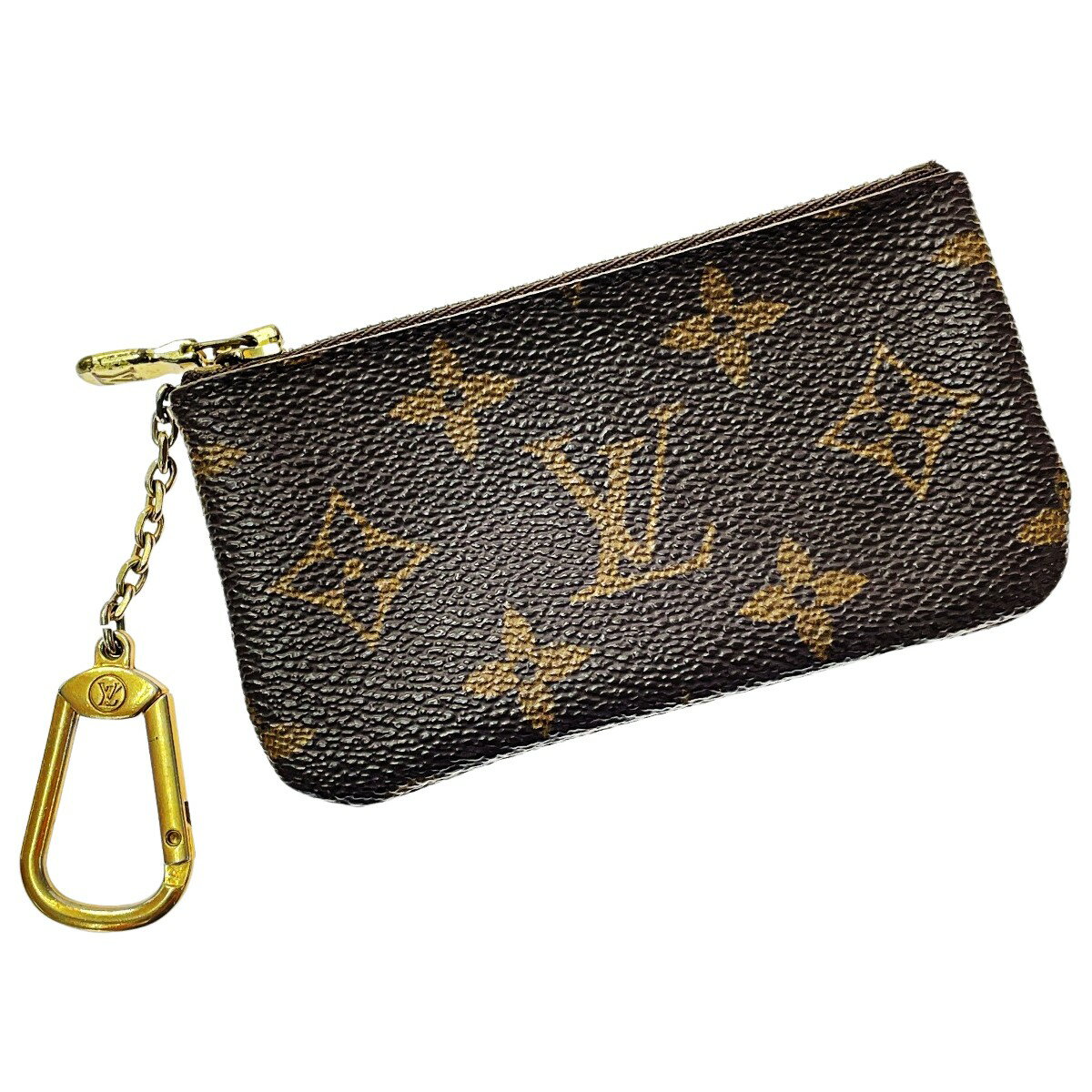 ☆☆【中古】LOUIS VUITTON ルイヴィトン ポシェット・クレ キーケース 小銭入れ M62650 モノグラム レディース ゴールド金具 Bランク