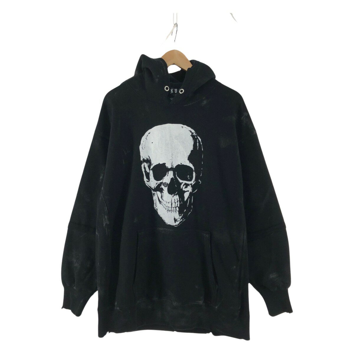 〇〇【中古】h.NAOTO メンズ パーカー 裏起毛プルオーバーパーカー DOKUROGOTH HOODIE No.001 ブラック Aランク