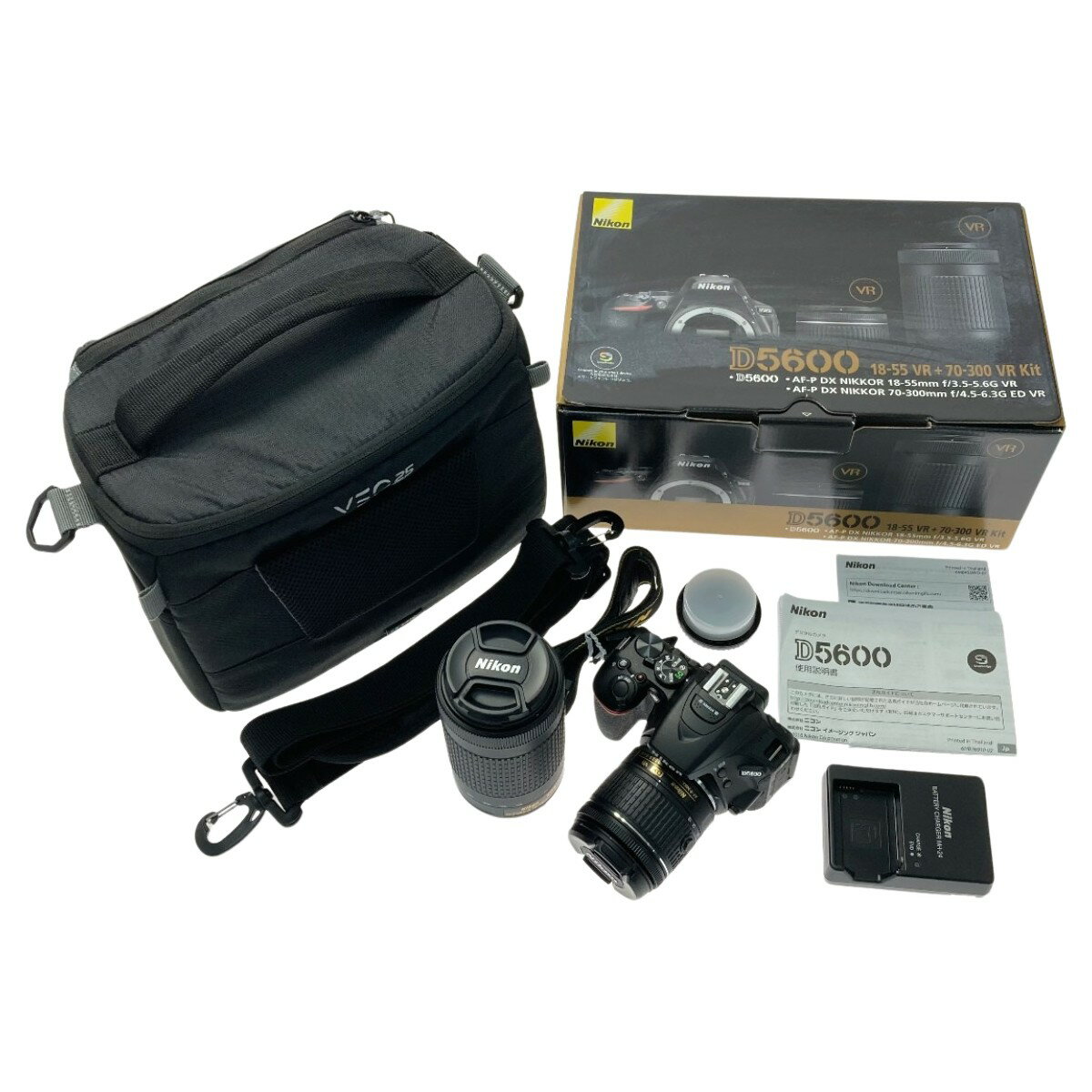 ☆☆【中古】Nikon ニコン デジタル一眼レフカメラ D5600 ダブルズームキット 箱付き Bランク