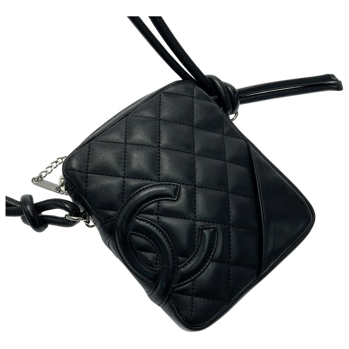 ☆☆【中古】CHANEL シャネル カンボンライン スモール ショルダーバッグ A25177 ブラック ココマーク ポシェット Bランク