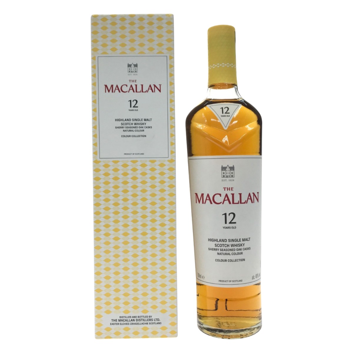 【商品名】中古 The MACALLAN ザ マッカラン カラーコレクション 12年 40％ 700ml Nランク 未開栓 ◆こちらの商品は「なんでもリサイクル ビッグバン千歳信濃店 」からの出品です。 【メーカー】 【原産国名】スコットランド【お酒の種類】ウイスキー【栓・フィルムの状態】未開栓【本数】1本 【付属品】箱 【ランク】Nランク　パッキングされており、未開封状態の店頭買取品 【お酒状態】箱ダメージあり 【詳細備考】箱の底部分に汚れ・白かけがあります。 【店舗内商品コード】1013103163403 【使用予定配送業者】佐川急便 または 日本郵便　80サイズ　※お客様による配送方法の指定は承っておりません。 【こちらの商品は店頭や他ネットショップでも販売を行なっておりますので、売切れの場合は、ご購入をキャンセルさせていただく場合がございます。】 【こちらの商品は店頭受取が可能です】 【お酒類備考】 未開封の商品ですが、保管期間中の自然蒸発による液減りや、外箱・ボトル表面・ラベル・コルク等に汚れや多少のダメージがある場合が御座います。 また、コルクの状態や中身の風味・状態等の確認は行なっておりません。 底部に一部沈殿物・浮遊物等が生じる場合もございます。内容につきましての保証は致しませんので、ご理解の上、ご検討下さい。 ■状態等は画像をご確認・ご参照下さい。 　こちらの商品はお客様から買取させていただいた商品であり、人の手を経た商品です。 ■未成年の飲酒は法律で禁止されております。 　購入は「20歳以上の方」に限らせていただきます。 ■当店は税法を遵守した営業を行っております。 ■弊社（株式会社オカモトRMC）を装った偽装サイトにご注意ください■ 弊社（株式会社オカモトRMC）の商品画像や文章を無断盗用した『偽装サイト』を確認しておりますが、当店とは一切関係がございませんのでご注意ください。 表示中のWEBページのURLをご確認ください。（弊社からの出品は下記サイトのみとなります。） ■楽天市場　・https://www.rakuten.co.jp/　・https://item.rakuten.co.jp/●●● ■ヤフオク！　　■デジマート　■amazon ■なんでもリサイクルビッグバン　公式オンラインストア 【偽装サイトの特徴】 ・オンラインストアのURLが上記以外のもの。 ・弊社の販売価格より、安価で販売されている。 ・銀行振込先名義が個人や外国人名である。 ・事業者の住所の記載はあるが、場所を調べてみるとおかしい。 （弊社は北海道帯広市に所在しており、北海道内の各店舗より商品発送致します。）