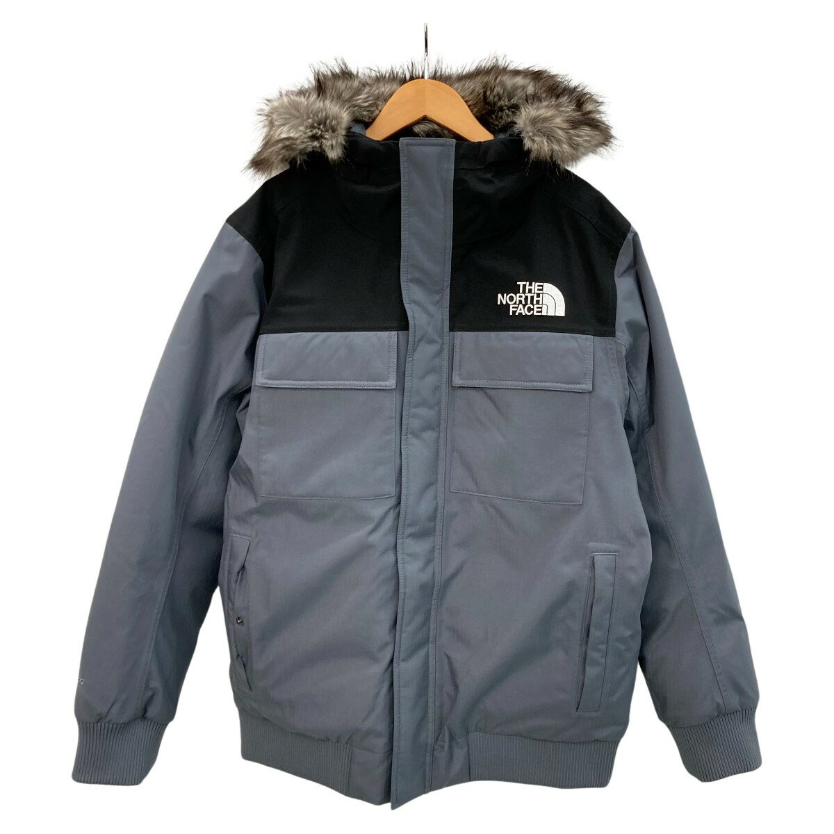 ☆☆【中古】THE NORTH FACE ザノースフェイス ダウンジャケット サイズ L NF0A4P8O グレー×ブラック メンズ Bランク