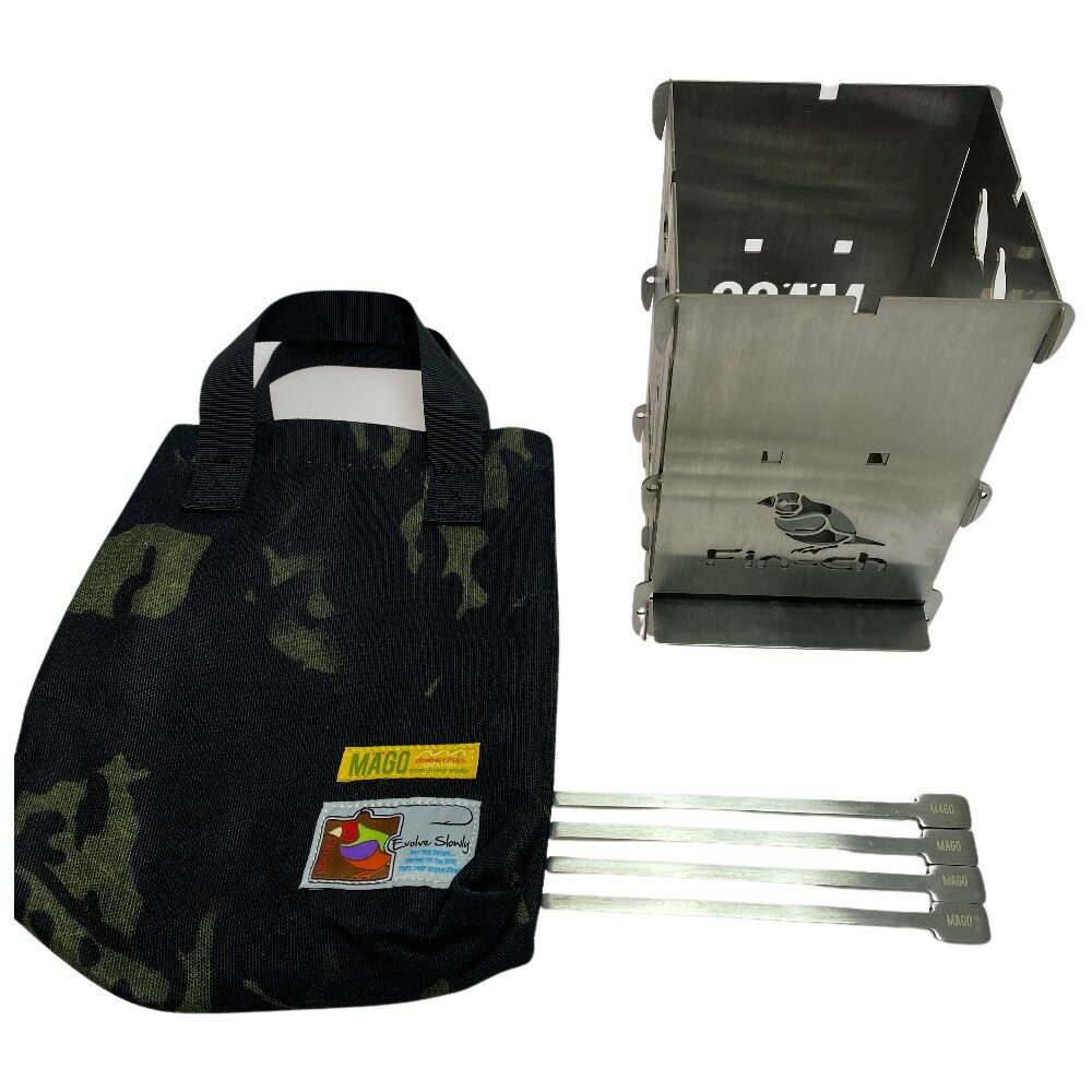 ωω【中古】Fin-ch ロギアヴォルカノ アウトドア BBQ用品 焚き火台 Bランク