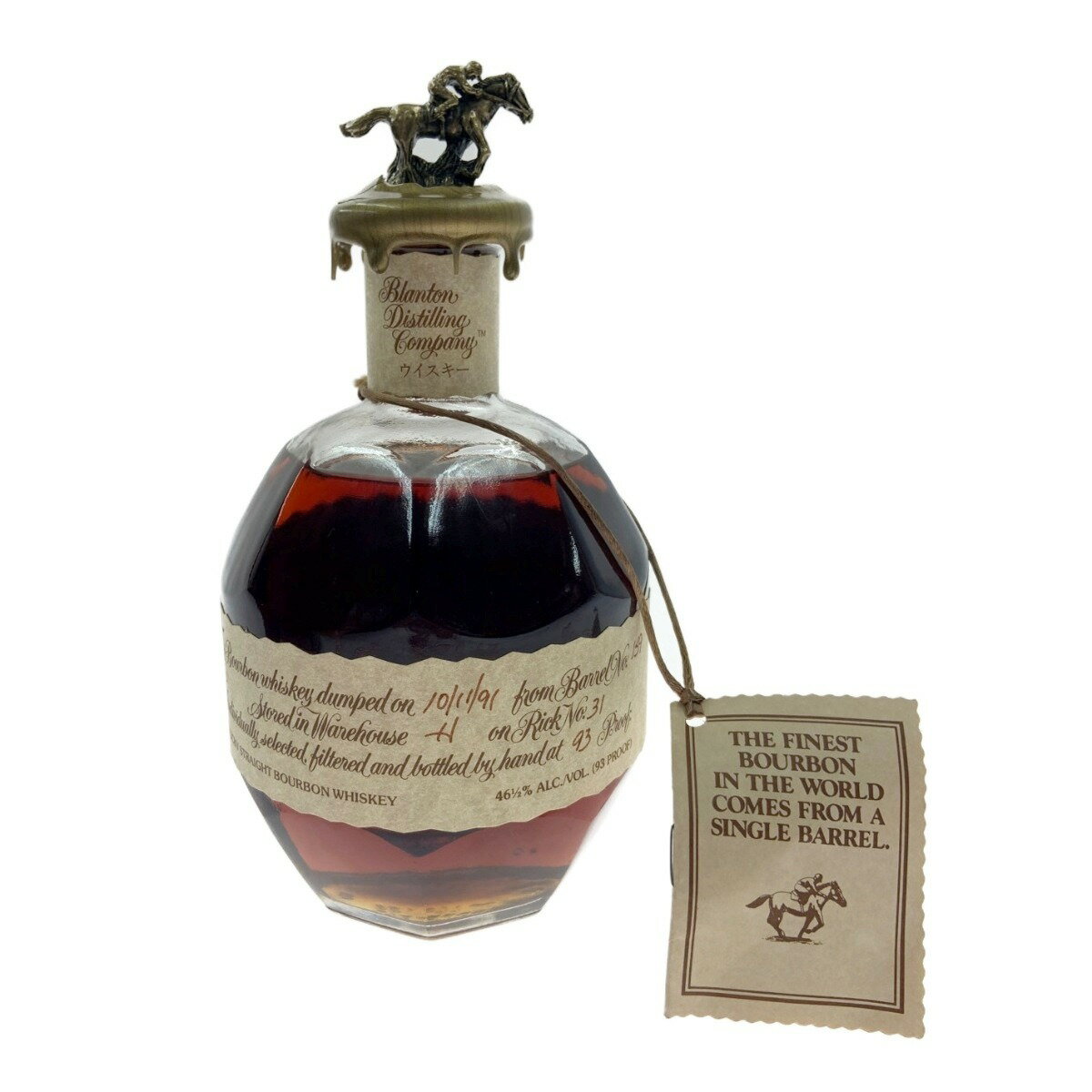 〇〇【中古】Blanton ブラントン オリジナル シングルバレル バーボンウイスキー 46.5度 750ml Nランク 未開栓