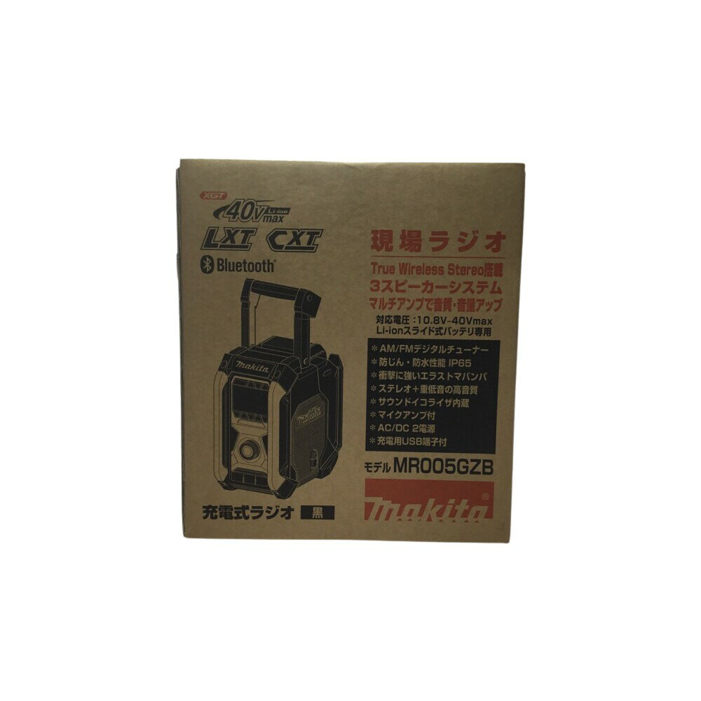 ΘΘ【中古】MAKITA マキタ バッテリー式ラジオ ACアダプター付 MR005G ブラック Aランク