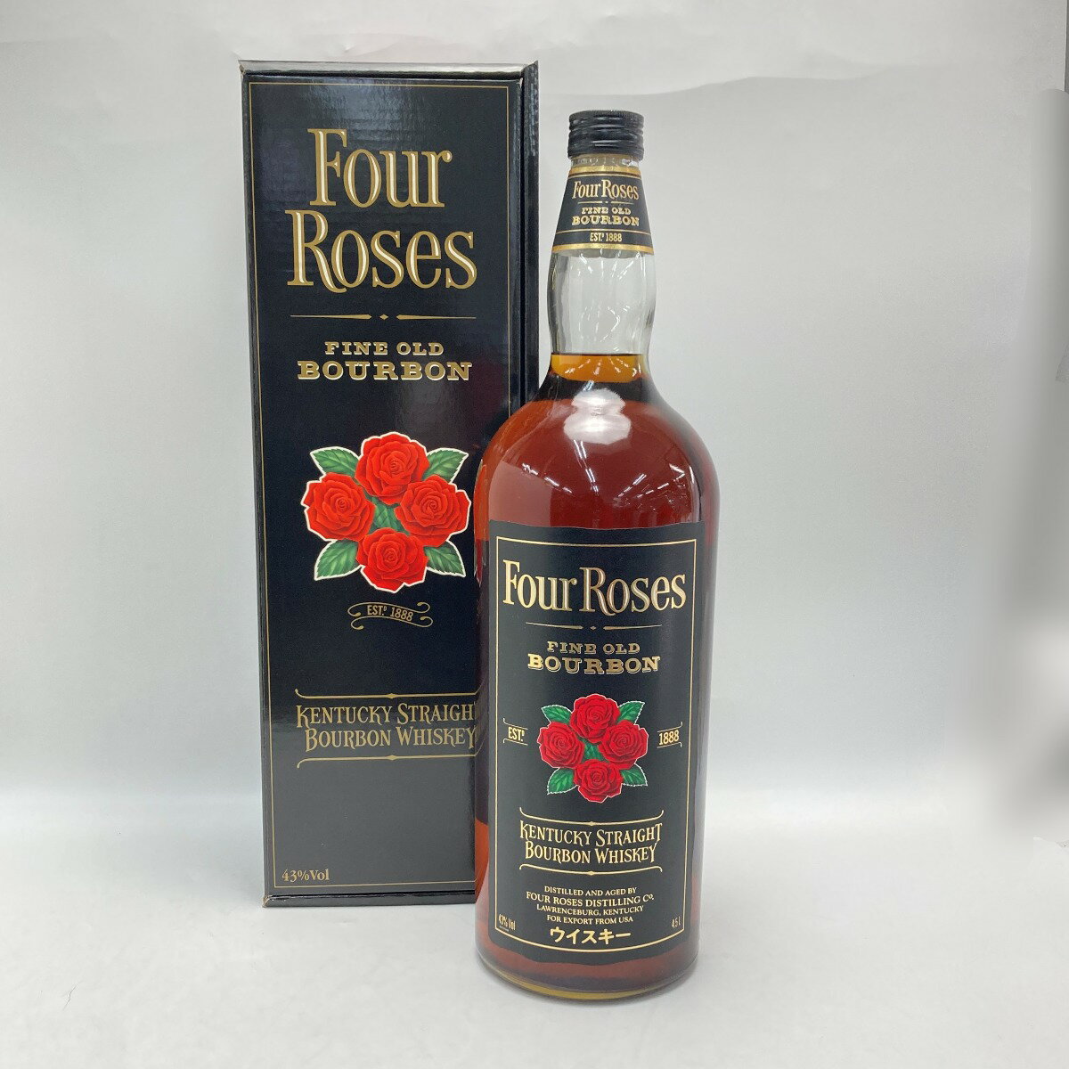 ☆☆【中古】Four Roses フォアローゼズ FINE OLD バーボン 4500ml 43度 ウイスキー 箱有 古酒 Nランク 未開栓