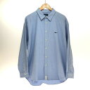 □□【中古】DESCENDANT ボタンダウン 長袖シャツ Lサイズ ブルー Bランク