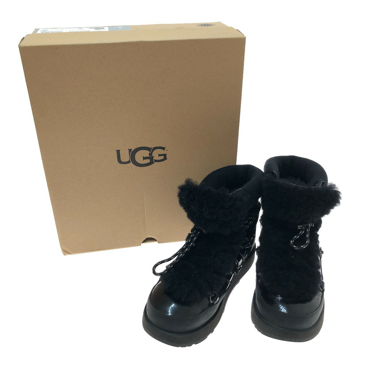 □□【中古】UGG アグ ハイランド ウォータープルーフ ブーツ 24cm 1096467 ブラック Cランク