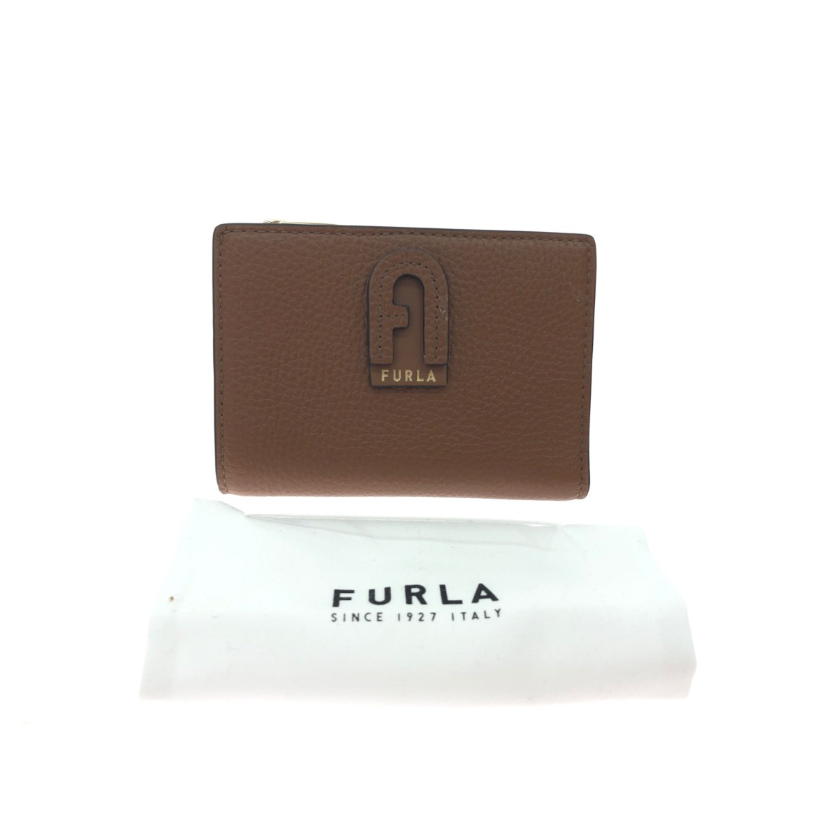 ▼▼【中古】FURLA フルラ レディース 二つ折り財布 DAFNE ダフネ コンパクトウォレット WP00242 ブラウン Aランク