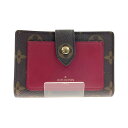 〇〇【中古】LOUIS VUITTON ルイヴィトン モノグラム ポルトフォイユ ジュリエット 二つ折り短財布 M69433 ブラウン x レッド Bランク