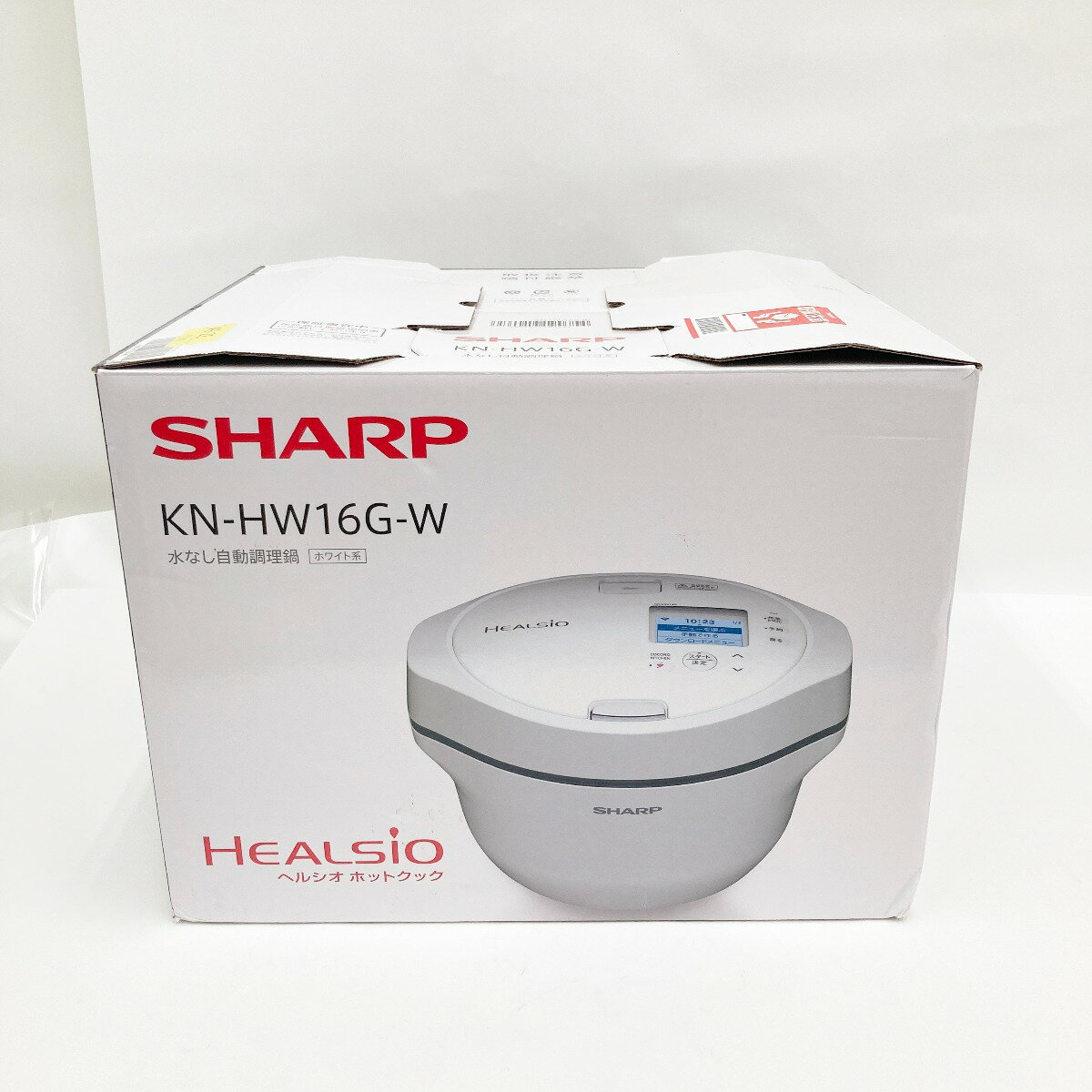 〇〇【中古】SHARP シャープ ヘルシオ ホットクック 電気調理鍋 無水鍋 KN-HW16G-W ホワイト Sランク