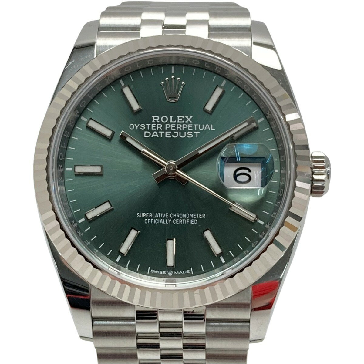☆☆【中古】ROLEX ロレックス デイトジャスト36 126234 ミントグリーン 自動巻き メンズ 腕時計 箱・ギャランティカード有 Bランクのサムネイル