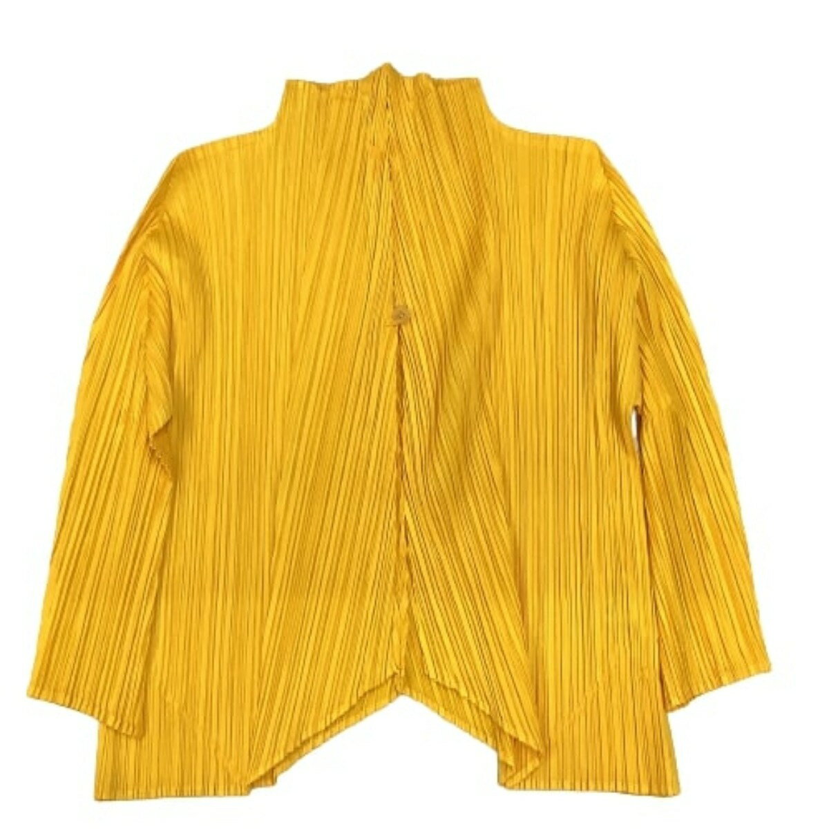 ♪♪【中古】ISSEY MIYAKE イッセイミヤケ PLATS PLEASE 変形 カーディガン ジャケット PP03-J0145 イエロー Bランク