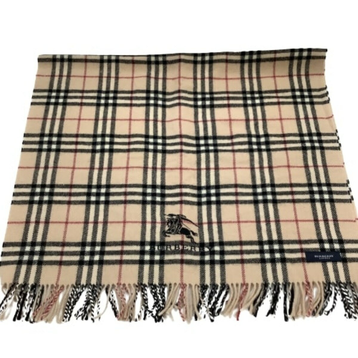 ♪♪【中古】BURBERRY バーバリー マフラー ひざ掛け 大判 ベージュ Bランク