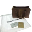□□【中古】MICHAEL KORS マイケルコース センタージップ サッチェル/ハンドバッグ 35S3G6HS1L ブラウン Bランク