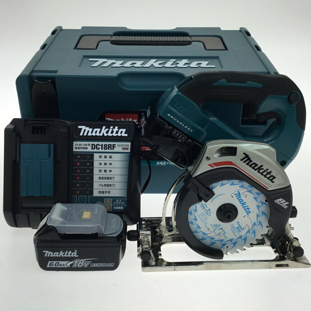 ΘΘ【中古】MAKITA マキタ 丸のこ 125mm 18v 未使用品 付属品完備 HS475DRGX ブルー Sランク