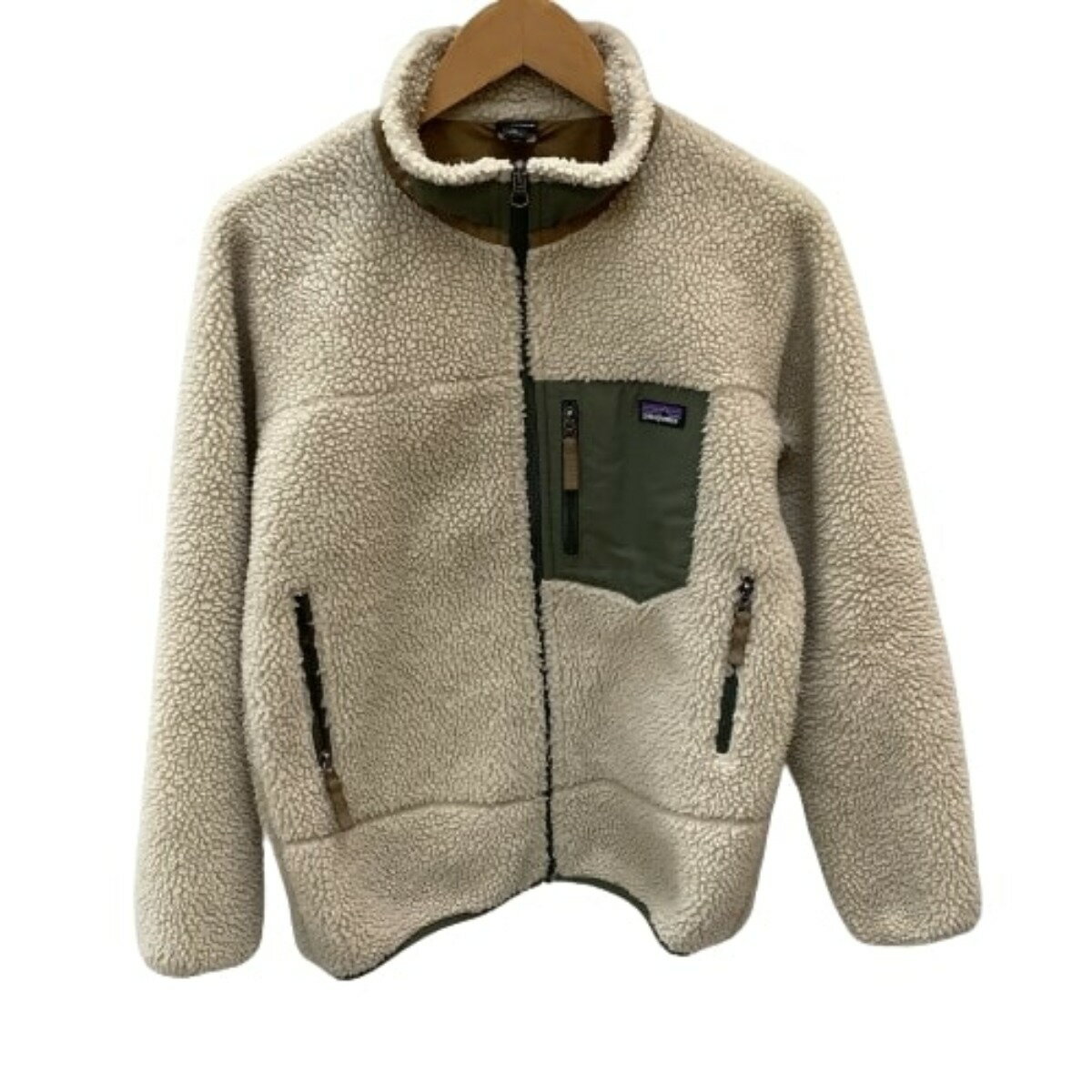 ♪♪【中古】Patagonia パタゴニア キッズ 男の子 女の子 フリースジャケット SIZE XL（165〜170相当） ベージュ Bランク