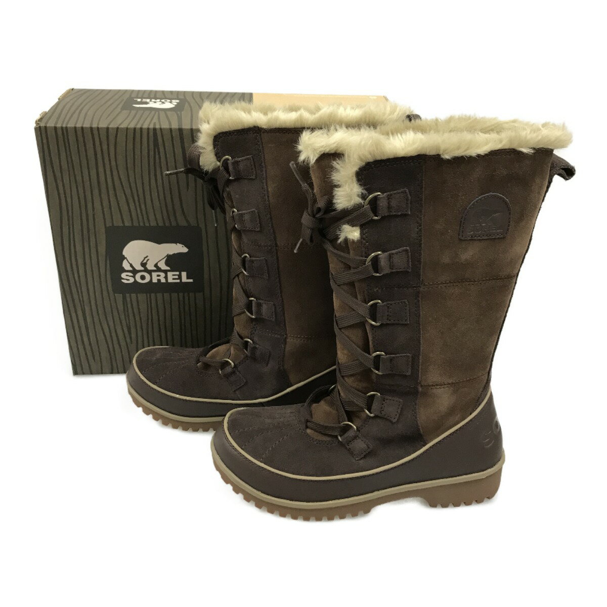 ##【中古】SOREL ソレル ティボリ ハイ 2 TIVOLI HIGH II スノーブーツ ロング 24cm NL2093 ブラウン Cランク