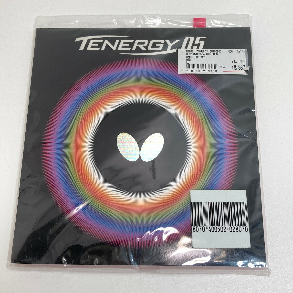◎◎【中古】Butterfly バタフライ TENERGY 05 テナジー05 紅 トクアツ 2.1mm Nランク